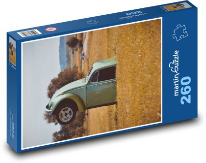 Car on the meadow - Puzzle 260 pieces, size 41x28.7 cm 