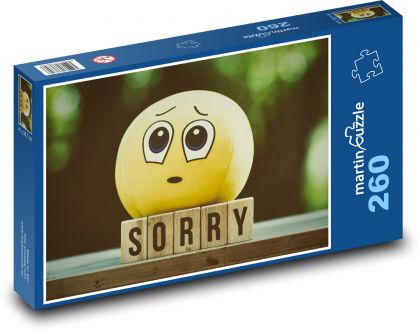 Przepraszam - buźka, przebaczenie - Puzzle 260 elementów, rozmiar 41x28,7 cm