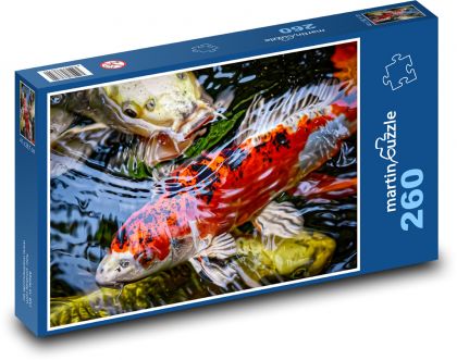 Koi - japońska ryba - Puzzle 260 elementów, rozmiar 41x28,7 cm