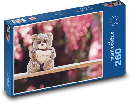 Teddy bear - to love, plush - Puzzle 260 pieces, size 41x28.7 cm 