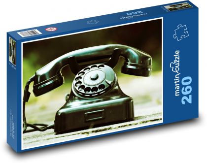 Telefon - nostalgie, starý - Puzzle 260 dílků, rozměr 41x28,7 cm