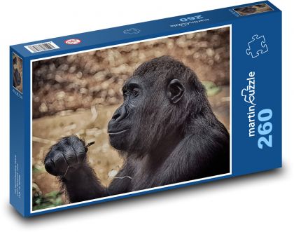 Opice - gorila, savec - Puzzle 260 dílků, rozměr 41x28,7 cm