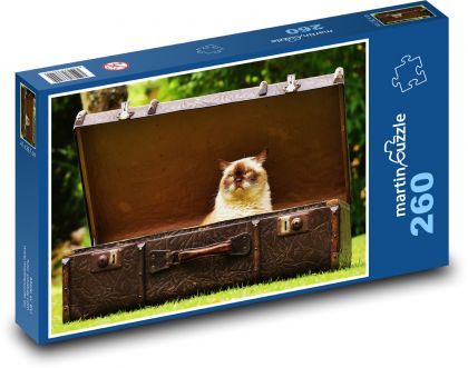 Cat in the trunk - Puzzle 260 pieces, size 41x28.7 cm 