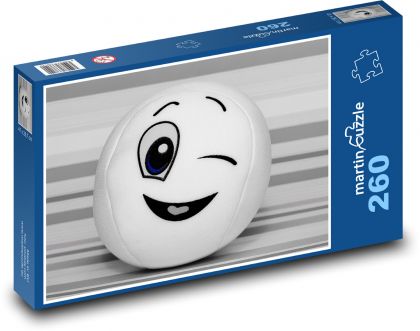 Smajlík - mrknúť, zábava - Puzzle 260 dielikov, rozmer 41x28,7 cm