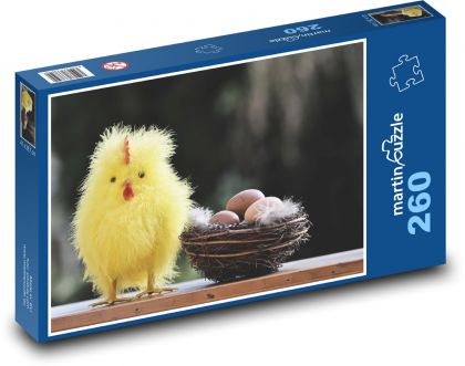 Kuře - Velikonoční vejce - Puzzle 260 dílků, rozměr 41x28,7 cm