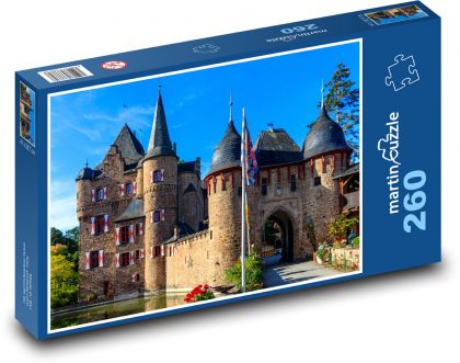Německo - hrad Satzvey - Puzzle 260 dílků, rozměr 41x28,7 cm