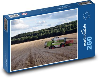 Úroda, kombajn, slama - Puzzle 260 dielikov, rozmer 41x28,7 cm