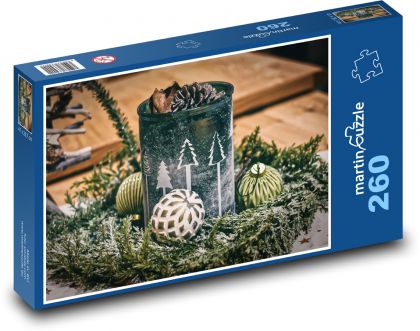 Christmas decorations - Christmas, baubles - Puzzle 260 pieces, size 41x28.7 cm 