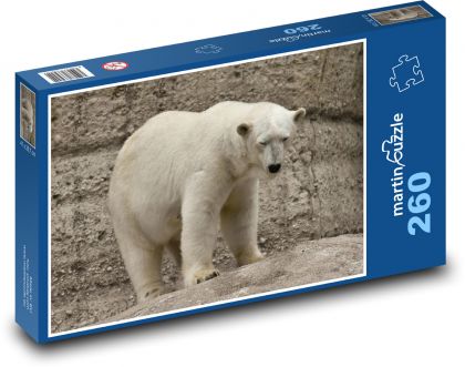 Ľadový medveď - zviera, dravec - Puzzle 260 dielikov, rozmer 41x28,7 cm