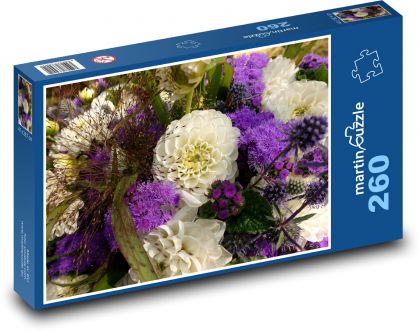 Dahlie - Sommerblume, Blumenstrauß - Puzzle - 260 Teile