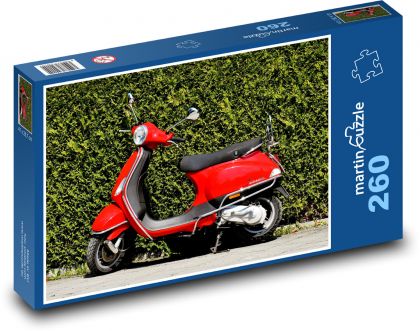 Red scooter on the way - Puzzle 260 pieces, size 41x28.7 cm 