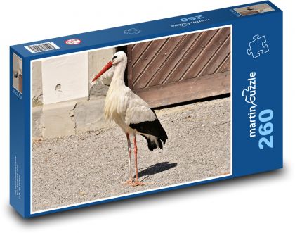 Bocian - zwierzę, przyroda - Puzzle 260 elementów, rozmiar 41x28,7 cm