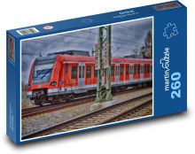 Vlak - koleje, železnice Puzzle 260 dílků - 41 x 28,7 cm