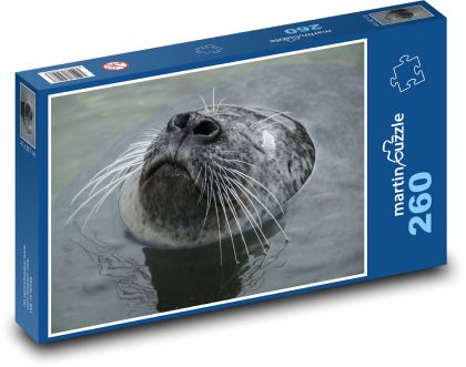 Seal - head, water - Puzzle 260 pieces, size 41x28.7 cm 