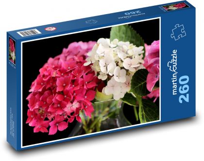 Hortenzia - kvet, záhrada - Puzzle 260 dielikov, rozmer 41x28,7 cm
