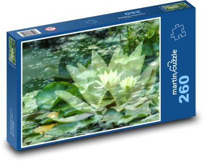 Lekná - vodné rastliny, jazero - Puzzle 260 dielikov, rozmer 41x28,7 cm