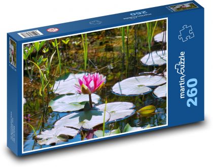 Lekno - rybník, vodný kvet - Puzzle 260 dielikov, rozmer 41x28,7 cm