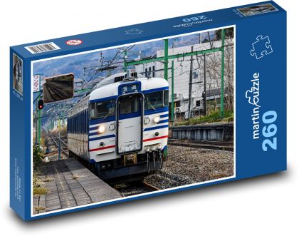 Lokomotiva - vlak, železnice - puzzle 260 dílků