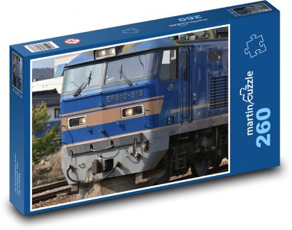 Nákladní vlak - železnice, přeprava - Puzzle 260 dílků, rozměr 41x28,7 cm