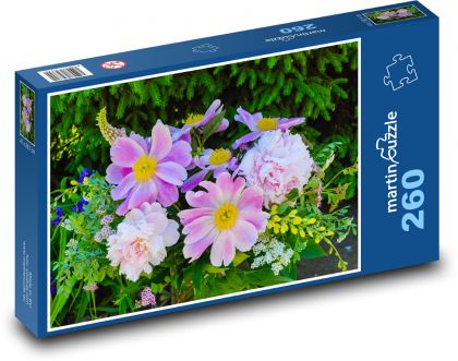Peonies - spring, plants - Puzzle 260 pieces, size 41x28.7 cm 