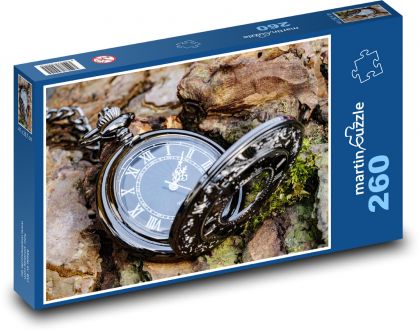 Kapesní hodinky - čas, hodiny - Puzzle 260 dílků, rozměr 41x28,7 cm
