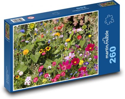 Luční květiny - pastvina, louka - puzzle 260 dílků