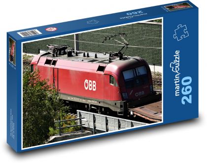 Elektrische Lokomotive - Zug, Eisenbahn - Puzzle - 260 Teile