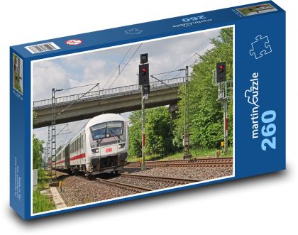 Vlak - německé dráhy, koleje - Puzzle 260 dílků, rozměr 41x28,7 cm