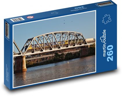 Zug - Fluss, Brücke - Puzzle - 260 Teile