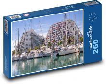 La Grande Motte - Francie, lodě Puzzle 260 dílků - 41 x 28,7 cm