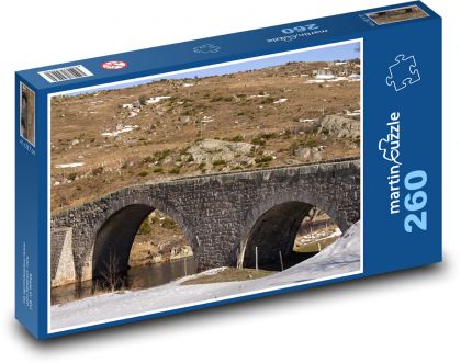 Most - rieka, oblúky - Puzzle 260 dielikov, rozmer 41x28,7 cm