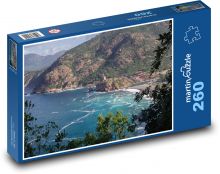 Korsika - pláž, přístav Puzzle 260 dílků - 41 x 28,7 cm