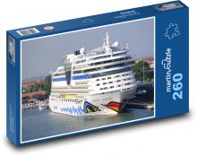 Výletná loď - prístav, kotvisko Puzzle 260 dielikov - 41 x 28,7 cm 