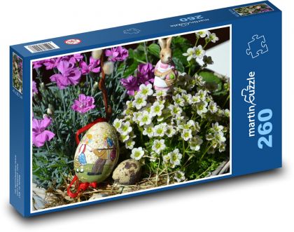 Velikonoce - vejce, dekorace - Puzzle 260 dílků, rozměr 41x28,7 cm