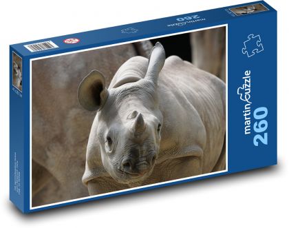 Nosorožec - mládě, zoo - Puzzle 260 dílků, rozměr 41x28,7 cm