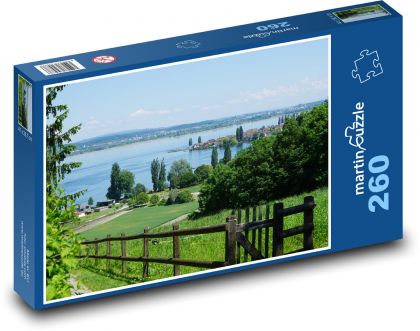 Jezioro Bodeńskie - woda, jezioro - Puzzle 260 elementów, rozmiar 41x28,7 cm