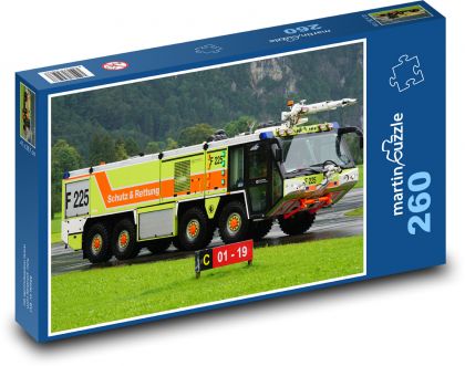Hasičské auto - hasiči  - Puzzle 260 dílků, rozměr 41x28,7 cm
