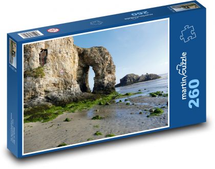 Pláž - moře, skály - puzzle 260 dílků