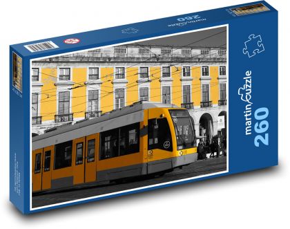 Tram - building, transport - Puzzle 260 pieces, size 41x28.7 cm 