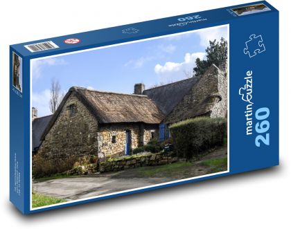 Altes Haus - Stadt, Bretagne - Puzzle - 260 Teile