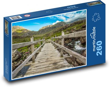 Hory - most, řeka - puzzle 260 dílků