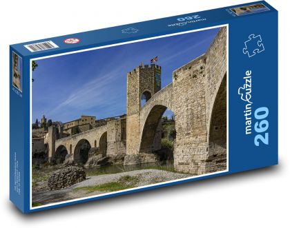 Architektura średniowieczna - Zamek - Puzzle 260 elementów, rozmiar 41x28,7 cm