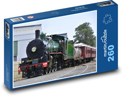 Steam Train, Railway - Puzzle 260 pieces, size 41x28.7 cm 