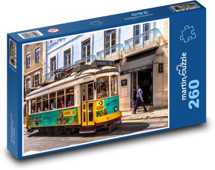 Lisabon - tramvaj - Puzzle 260 dílků, rozměr 41x28,7 cm