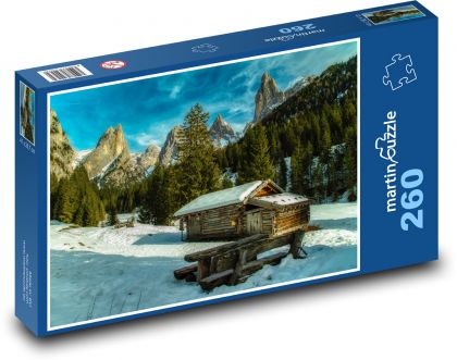 Italien - Dolomiten, Hütte - Puzzle - 260 Teile