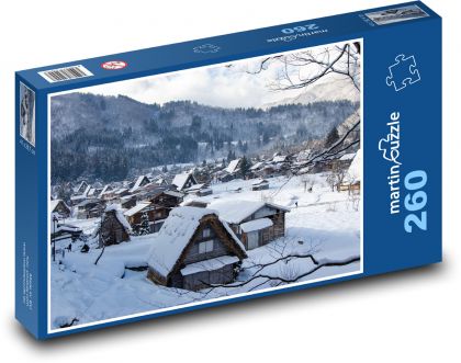 Japonia - tradycyjna wioska - Puzzle 260 elementów, rozmiar 41x28,7 cm