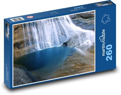 Waterfalls - river, rocks - Puzzle 260 pieces, size 41x28.7 cm 