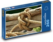 Rope - knot, wood Puzzle 260 pieces - 41 x 28.7 cm 