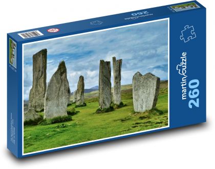 Stojící kameny - historické místo, příroda - Puzzle 260 dílků, rozměr 41x28,7 cm