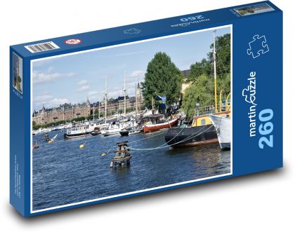 Port - Sztokholm, Szwecja - Puzzle 260 elementów, rozmiar 41x28,7 cm